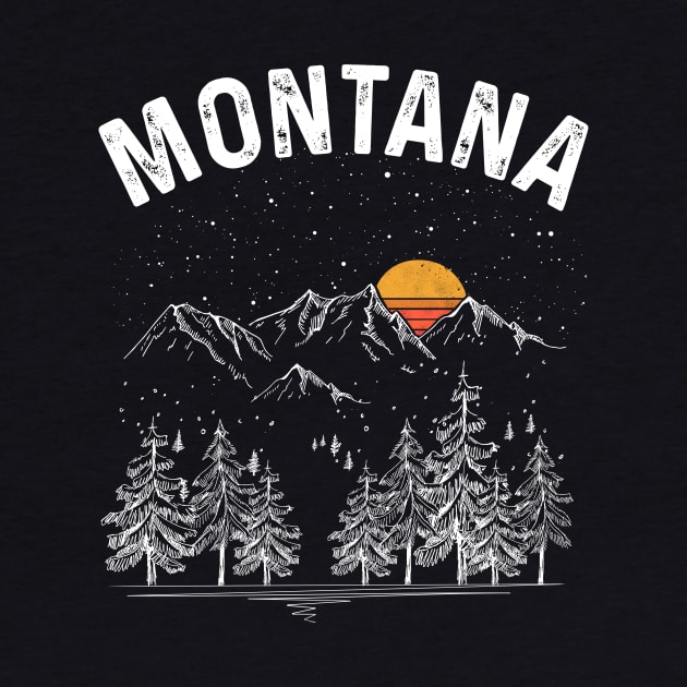 Vintage Retro Montana State by DanYoungOfficial